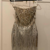 Sorel Pearl Sequin Tassel Mini Dress - Endless - UAE Rental and Resale for Women's Fashion