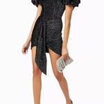Velvet Off Shoulder Diamante Dress - Endless - UAE Rental and Resale for Women's Fashion