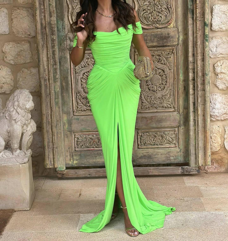 Vibrant Green Evening Gown Dress - Endless - UAE Rental and Resale for Women's Fashion